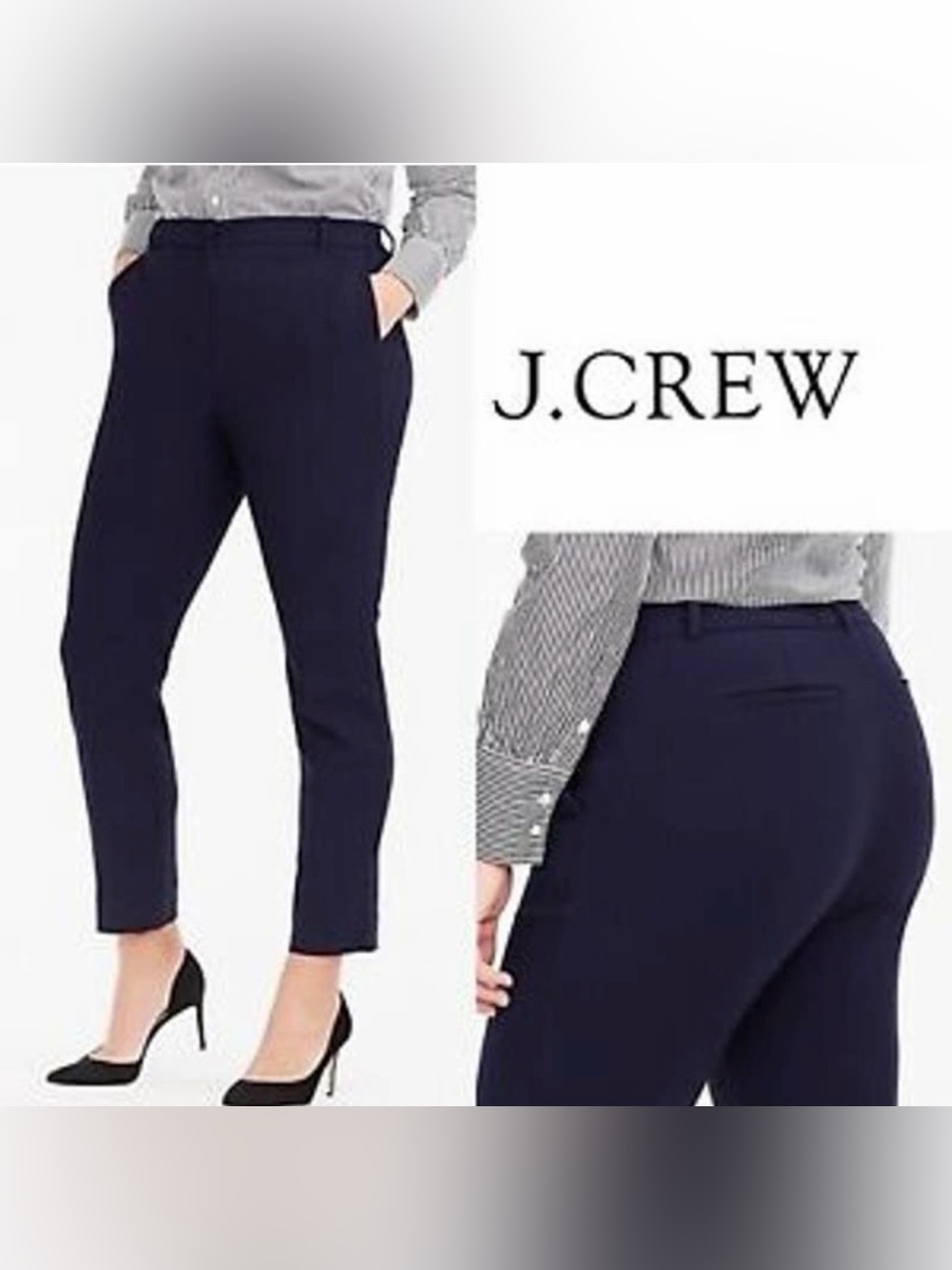J Crew navy blue Cameron trousers